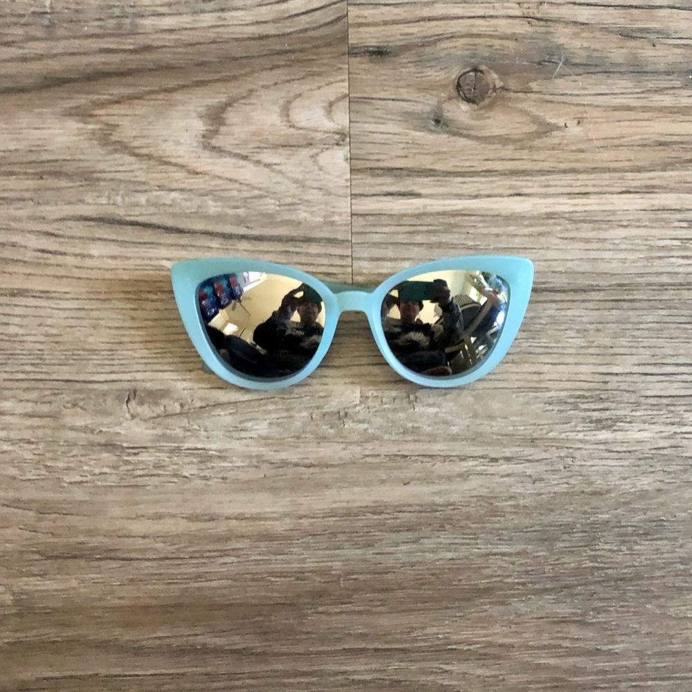 Baby Blue Cat Eye Sunglasses - Picture 3 of 9